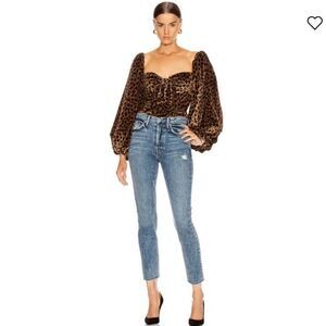 GRLFRND Karolina High Rise Skinny Almost Gone Blue- Size 24